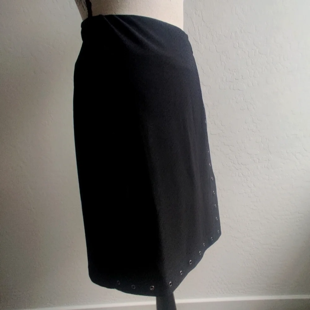 NWOT Lysse studded eyelets layered midi punk whimsigoth steampunk skirt (XS)